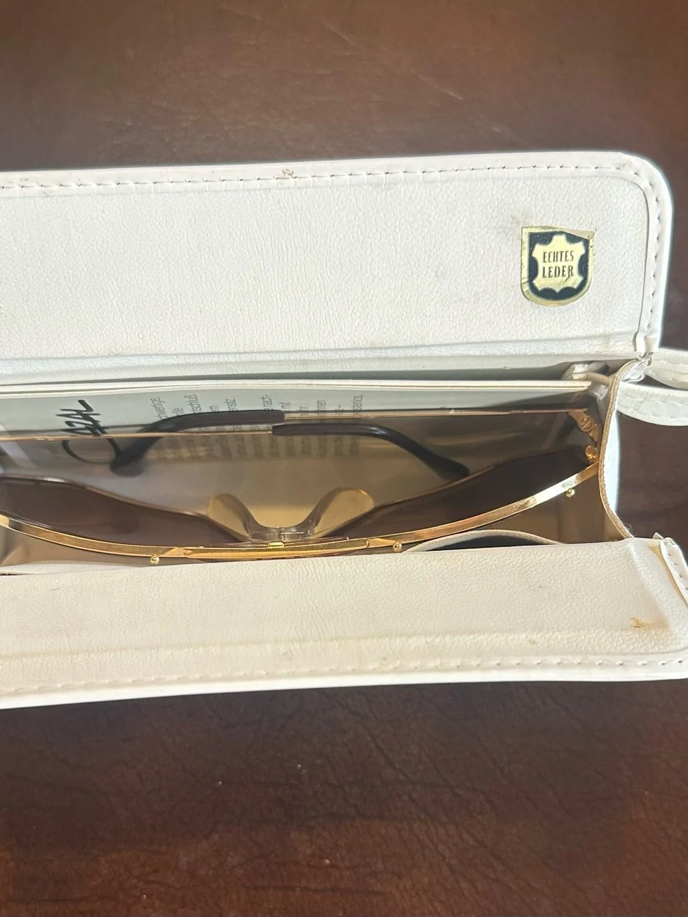 CAZAL 905 Men's Vintage Sunglasses Gold Metal Brown Tinted + Case & extra lenses